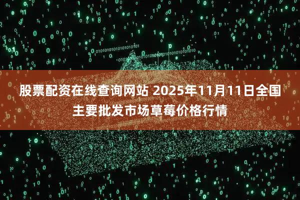 股票配资在线查询网站 2025年11月11日全国主要批发市场草莓价格行情